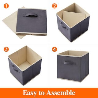Foto 2 | Foto 2 | Cubos De Almacenamiento Lifewit Cube 33 Cm Tela Plegable 12 Paquetes Color Gris - Venta Internacional.