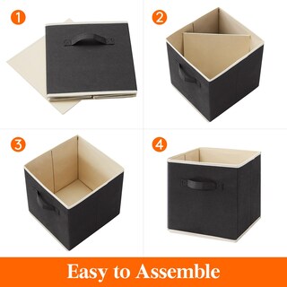 Foto 2 | Foto 2 | Cubos De Almacenamiento Lifewit Cube 33 Cm Tela Plegable 12 Paquetes Color Negro - Venta Internacional.