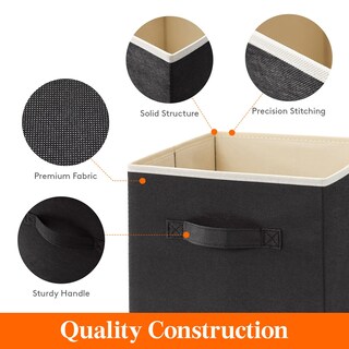 Foto 3 | Foto 3 | Cubos De Almacenamiento Lifewit Cube 33 Cm Tela Plegable 12 Paquetes Color Negro - Venta Internacional.