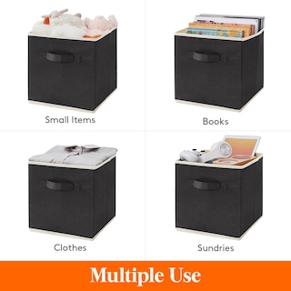Foto 4 | Foto 4 | Cubos De Almacenamiento Lifewit Cube 33 Cm Tela Plegable 12 Paquetes Color Negro - Venta Internacional.
