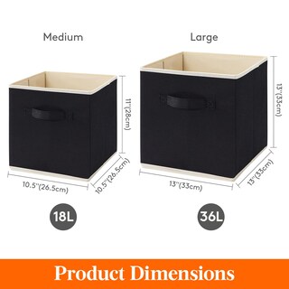Foto 5 | Foto 5 | Cubos De Almacenamiento Lifewit Cube 33 Cm Tela Plegable 12 Paquetes Color Negro - Venta Internacional.
