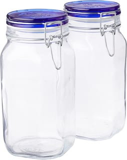 Foto 1 | Foto 1 | Frascos De Vidrio Para Almacenamiento De Alimentos Bormioli Rocco Fido 1,5 L (paquete De 2) - Venta Internacional.