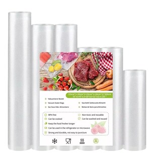 Foto 1 | Foto 1 | Kit 6 Rollos Bolsas Alimentos Sellado Al Vacío 4 Tipos, Transparente