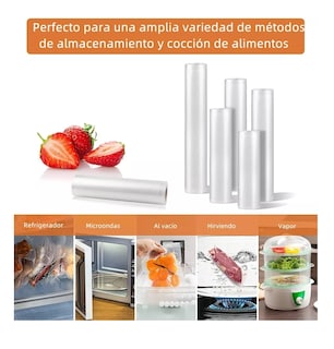 Foto 3 | Foto 3 | Kit 6 Rollos Bolsas Alimentos Sellado Al Vacío 4 Tipos, Transparente
