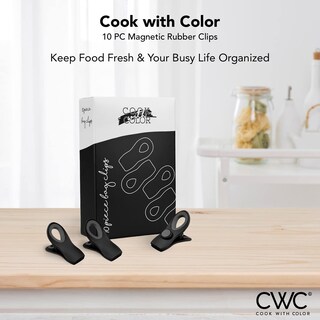 Foto 2 | Foto 2 | Pinzas Para Bolsas Cook With Color, 10 Unidades, Con Imán Para Almacenar Alimentos, Color Negro - Venta Internacional.
