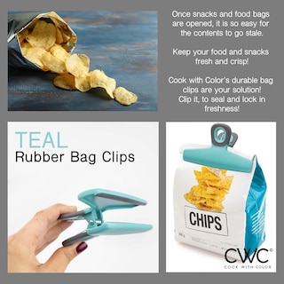 Foto 3 | Foto 3 | Juego De 16 Bolsas Para Patatas Fritas Food Clips Cook With Color (verde Azulado) - Venta Internacional.