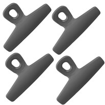 Juego De 4 Clips Para Bolsas De Patatas Fritas Cook With Color, Color Gris, 12 Cm De Ancho - Venta Internacional.