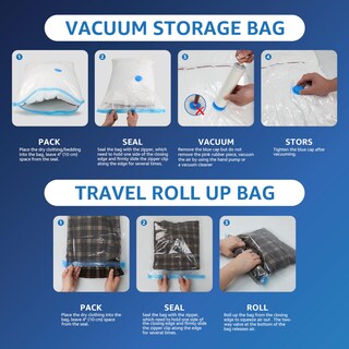 Foto 7 | Foto 7 | Bolsas De Almacenamiento Al Vacío Simple Deluxe 30 Combo Con Bomba Manual - Venta Internacional.