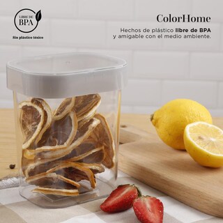 Foto 6 | Foto 6 | Contenedores ColorHome Colorcont4 Transparentes 4 Piezas