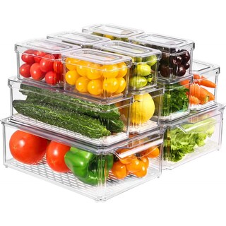Foto 1 | Foto 1 | 12 Organizadores Brandtrendy 7502287469905 Transparentes para Almacenamiento de Alimentos con Tapa