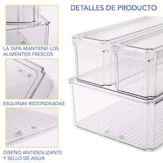 Foto 3 | Foto 3 | 12 Organizadores Brandtrendy 7502287469905 Transparentes para Almacenamiento de Alimentos con Tapa