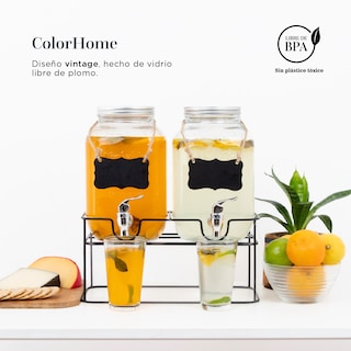 Foto 5 | Foto 5 | Dispensador de Bebidas Colorhome 2 Piezas de 4 L