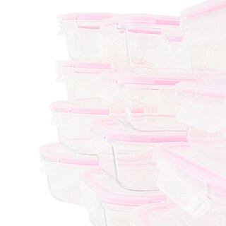 Foto 6 | Foto 6 | Juego de 12 Recipientes Brandtrendy Rosas de Vidrio con Tapa para Almacenamiento de Comidas