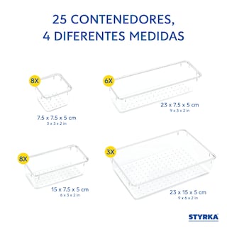 Foto 4 | Foto 4 | Juego De Contenedores De Plástico 25 Piezas Styrka