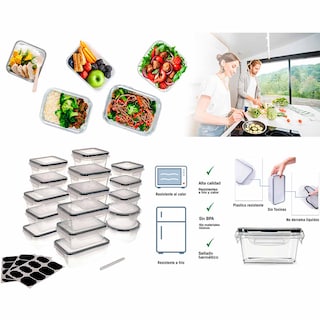 Foto 4 | Foto 4 | Contenedores Herméticos Brandtrendy Transparentes para Alimentos 32 Recipientes