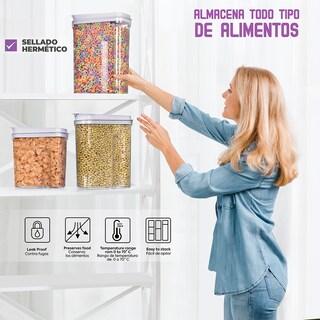 Foto 8 | Foto 8 | Recipiente Hermético para Alimentos Ag Box 3 Piezas