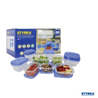 Foto 2 | Foto 2 | Set 25 Contenedores De Plástico Styrka 50 Piezas Con Tapa Diferentes Tamaños
