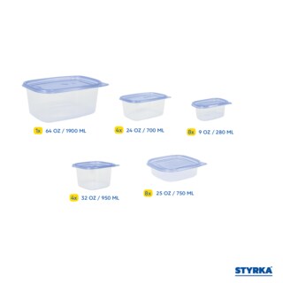 Foto 4 | Foto 4 | Set 25 Contenedores De Plástico Styrka 50 Piezas Con Tapa Diferentes Tamaños
