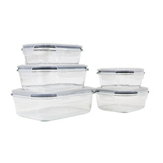 Foto 3 | Foto 3 | Contenedores Tóper De Vidrio Herméticos Con Tapa Juego 5 Recipientes 10 Pz