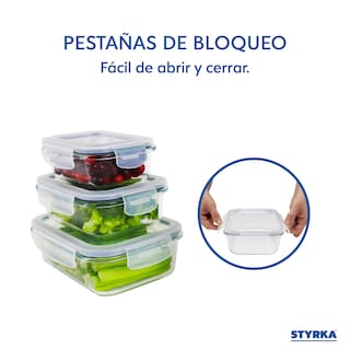 Foto 6 | Foto 6 | Contenedores Tóper De Vidrio Herméticos Con Tapa Juego 5 Recipientes 10 Pz