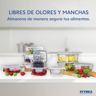 Foto 6 | Foto 6 | Contenedores de Vidrio Herméticos Styrka Juego 10 Recipientes 20 Piezas