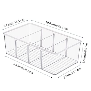 Foto 3 | Foto 3 | Cubos Organizadores De Almacenamiento De Alimentos Vtopmart, Paquete De 2, Plástico Transparente - Venta Internacional.