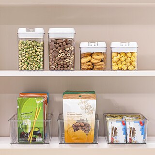 Foto 5 | Foto 5 | Cubos Organizadores De Almacenamiento De Alimentos Vtopmart, Paquete De 2, Plástico Transparente - Venta Internacional.