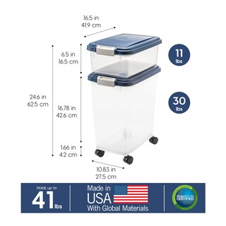 Foto 3 | Foto 3 | Recipiente De Almacenamiento De Comida Para Perros Iris Usa Hermético De 13,6 Kg Y 4,99 Kg - Venta Internacional.