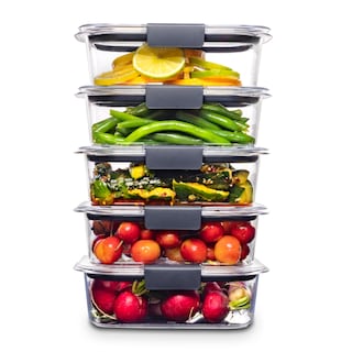 Foto 1 | Foto 1 | Contenedores De Almacenamiento De Alimentos Rubbermaid Brilliance 3.2 L, Juego De 5 - Venta Internacional.