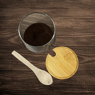 Foto 8 | Foto 8 | Set 3 Especieros De Vidrio Con Tapa Y Cuchara De Bambú Y Base Organizadora