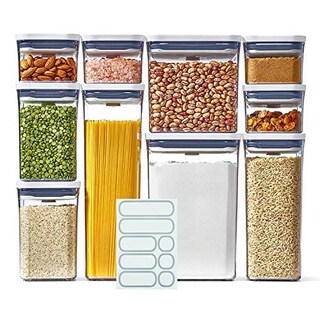 Foto 1 | Foto 1 | Juego De Contenedores Oxo Good Grip Pop De 10 Piezas Con 10 Etiquetas - Venta Internacional.