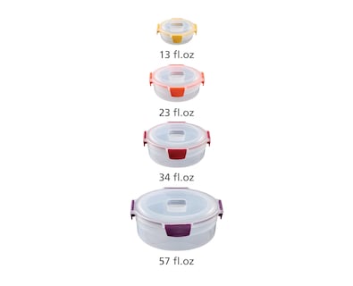 Foto 3 | Foto 3 | Juego De Recipientes Para Almacenamiento De Alimentos Joseph Joseph Nest Lock De 8 Piezas - Venta Internacional.