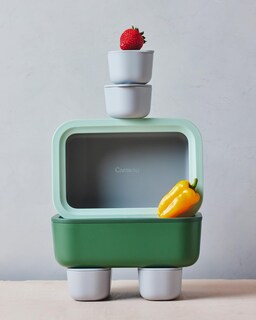 Foto 7 | Foto 7 | Recipiente Revestido De Cerámica De Vidrio De Alcaravea De 1.6 Litros Para Almacenamiento De Alimentos - Venta Internacional.