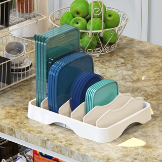 Foto 4 | Foto 4 | Organizador De Almacenamiento Con Tapa Para Contenedores De Comida, Artículos Sencillos Para El Hogar - Venta Internacional.