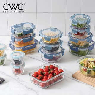 Foto 6 | Foto 6 | Set De Recipientes Para Comida Cook With Color Premium, 32 Unidades Vidrio Borosilicato - Venta Internacional.