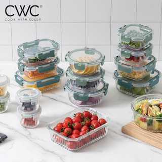 Foto 6 | Foto 6 | Set De Recipientes Para Comida Cook With Color Premium, 32 Unidades Vidrio Borosilicato - Venta Internacional.