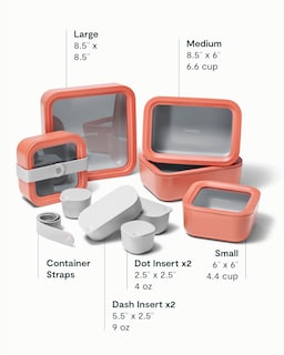 Foto 3 | Foto 3 | Juego De Recipientes De Almacenamiento De Alimentos Alcaravea, 14 Piezas De Vidrio Con Tapas - Venta Internacional.