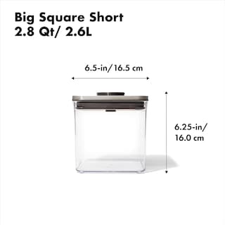 Foto 2 | Foto 2 | Recipiente Oxo Steel Pop Big Short Square De 2,6 L Para Cereales, Color Gris - Venta Internacional.