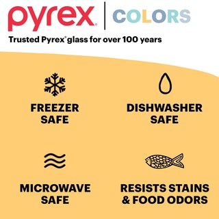 Foto 6 | Foto 6 | Juego De Recipientes Para Almacenamiento De Alimentos, Vidrio Tintado Pyrex Colors, Paquete De 6 - Venta Internacional.