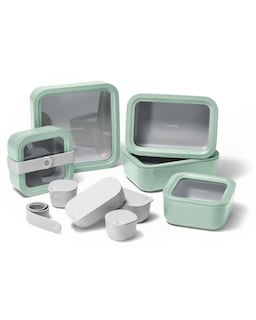 Foto 1 | Foto 1 | Juego De Recipientes De Almacenamiento De Alimentos De Vidrio De Alcaravea, 14 Piezas Con Tapas - Venta Internacional.