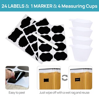 Foto 5 | Foto 5 | Recipiente De Almacenamiento De Alimentos Vtopmart, Harina Y Azúcar, 10 Unidades, Sin Bpa - Venta Internacional.