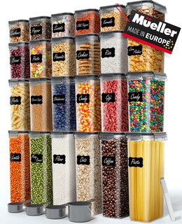Foto 1 | Foto 1 | Juego De Recipientes Herméticos Mueller Para Almacenamiento De Alimentos, 24 Piezas, Color Gris Oscuro - Venta Internacional.