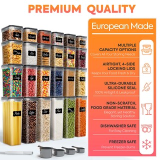 Foto 2 | Foto 2 | Juego De Recipientes Herméticos Mueller Para Almacenamiento De Alimentos, 24 Piezas, Color Gris Oscuro - Venta Internacional.