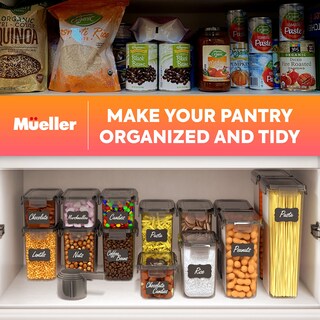 Foto 4 | Foto 4 | Juego De Recipientes Herméticos Mueller Para Almacenamiento De Alimentos, 24 Piezas, Color Gris Oscuro - Venta Internacional.