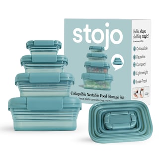 Foto 1 | Foto 1 | Contenedor De Almacenamiento De Alimentos Stojo Nestable, Juego Plegable, 4 Unidades - Venta Internacional.