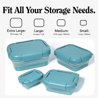 Foto 4 | Foto 4 | Contenedor De Almacenamiento De Alimentos Stojo Nestable, Juego Plegable, 4 Unidades - Venta Internacional.