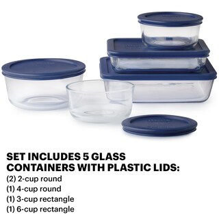 Foto 3 | Foto 3 | Set De Almacenamiento De Alimentos Pyrex Simply Store, Paquete De 5 Unidades De Vidrio Sin Bpa - Venta Internacional.