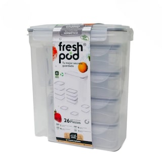 Foto 5 | Foto 5 | Freshpod 26 Pc Praktipod Herméticos Con Tapa Anti Fugas 8328