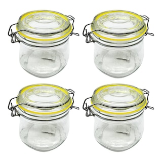 Foto 1 | Foto 1 | Set 4 Frascos De Vidrio 500 Ml Contenedores Herméticos Clip