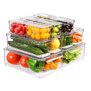 Foto 1 | Foto 1 | Organizador Refrigerador Cocina Set 12 Contenedores Con Tapa Eo Safe Imports Esi-17607-1 Transparente